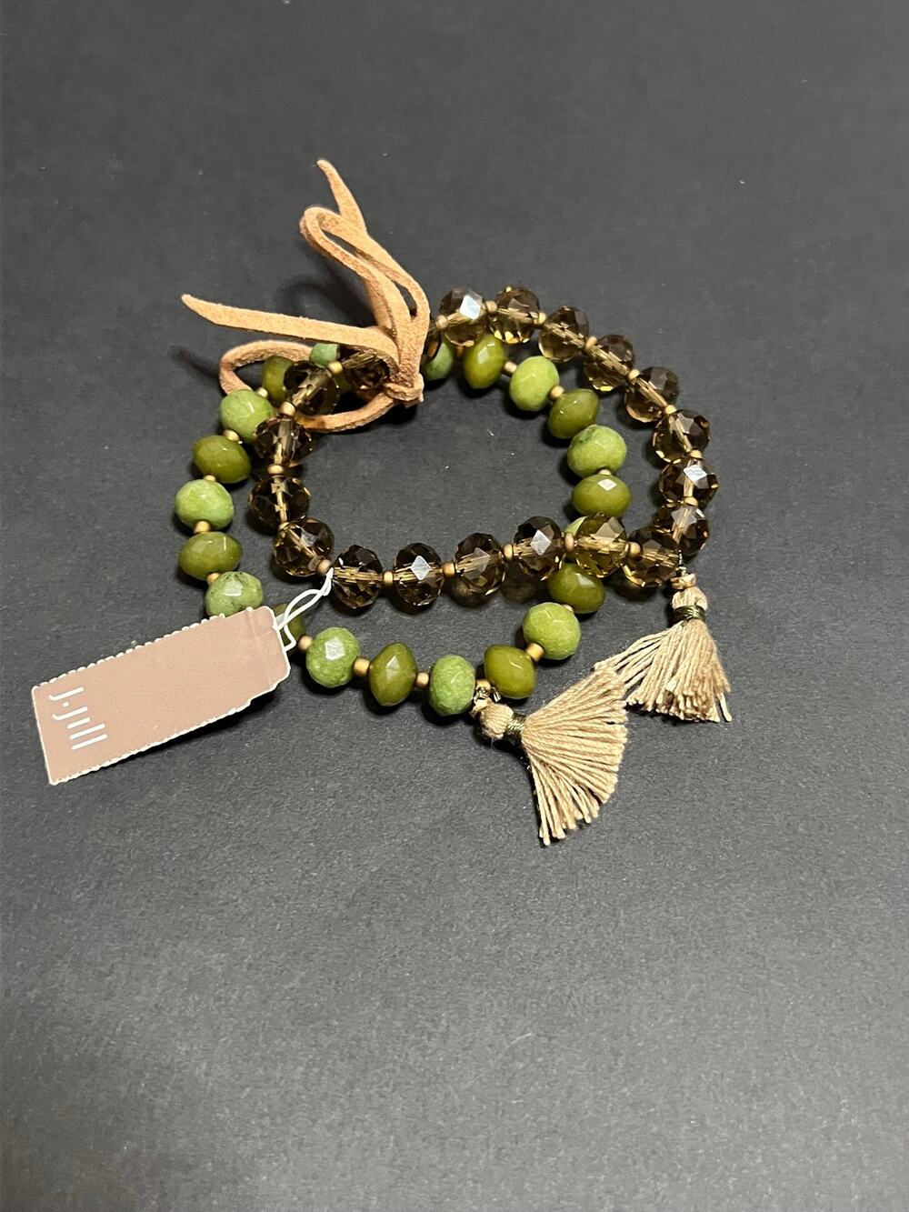 J. JILL TROPICAL DREAMS BEADED ELASTIC BRACELET SET NWT
